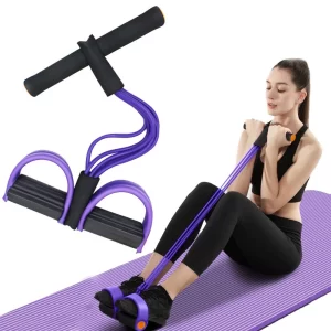 6-Tube Pedal Resistance Band & Full Body Workout Equipment