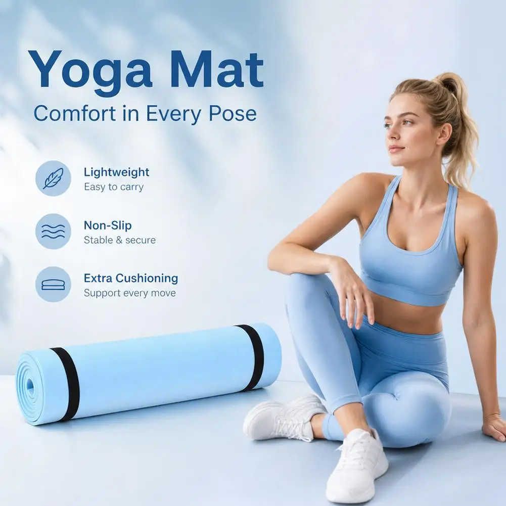 S62a9b921f9f244d2aabe7f0fddeb758dn.webp Foldable EVA Yoga Mat for Exercise, Pilates & Home Workouts – 6mm - Image 2