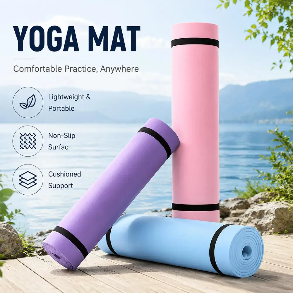 Foldable EVA Yoga Mat Foldable EVA yoga mat for yoga Pilates, stretching and home workouts
