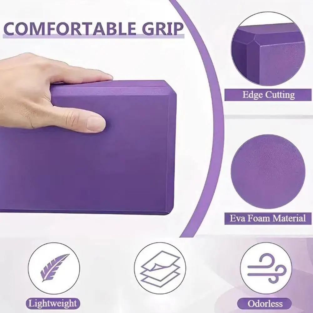 2-Piece EVA Foam Yoga Blocks – Non-Slip Yoga & Pilates Support Bricks - Image 5